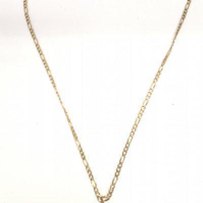 A 9 carat gold necklace with a 9 carat gold St Christopher pendant. Overall weight 22.5g Postage category A