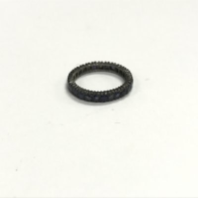 A silver and blue sapphire eternity ring. Approx weight 1.97 grams, approx size L. NO RESERVE