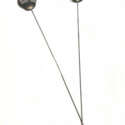 A pair vintage of king trade bead hatpins. Postage category B