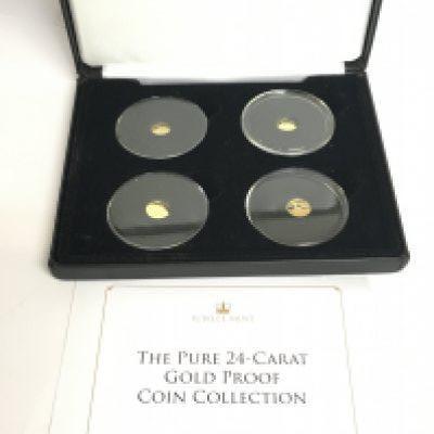 Jubilee Mint The Pure 24- Carat Gold Proof Coin Collection, 0.5g coins. Postage category B