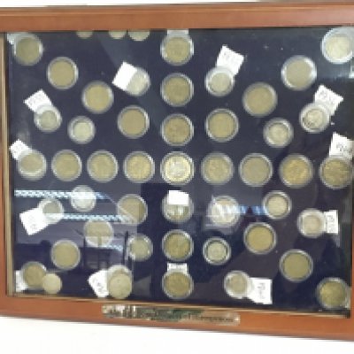 A cased collection of Four decades of three pences. This lot cannot be posted