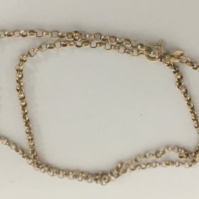 A 9carat gold open link necklace weight 1.8g