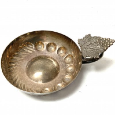 A Mappin & Webb hallmark silver wine taster. (A)