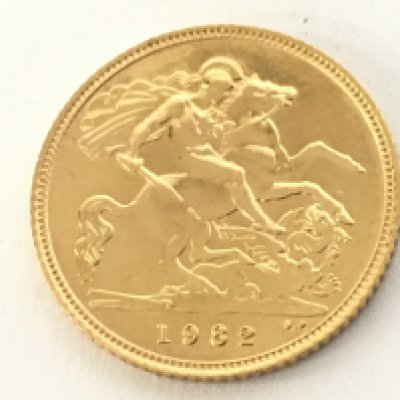 A 1982 Half Sovereign. Postage category A
