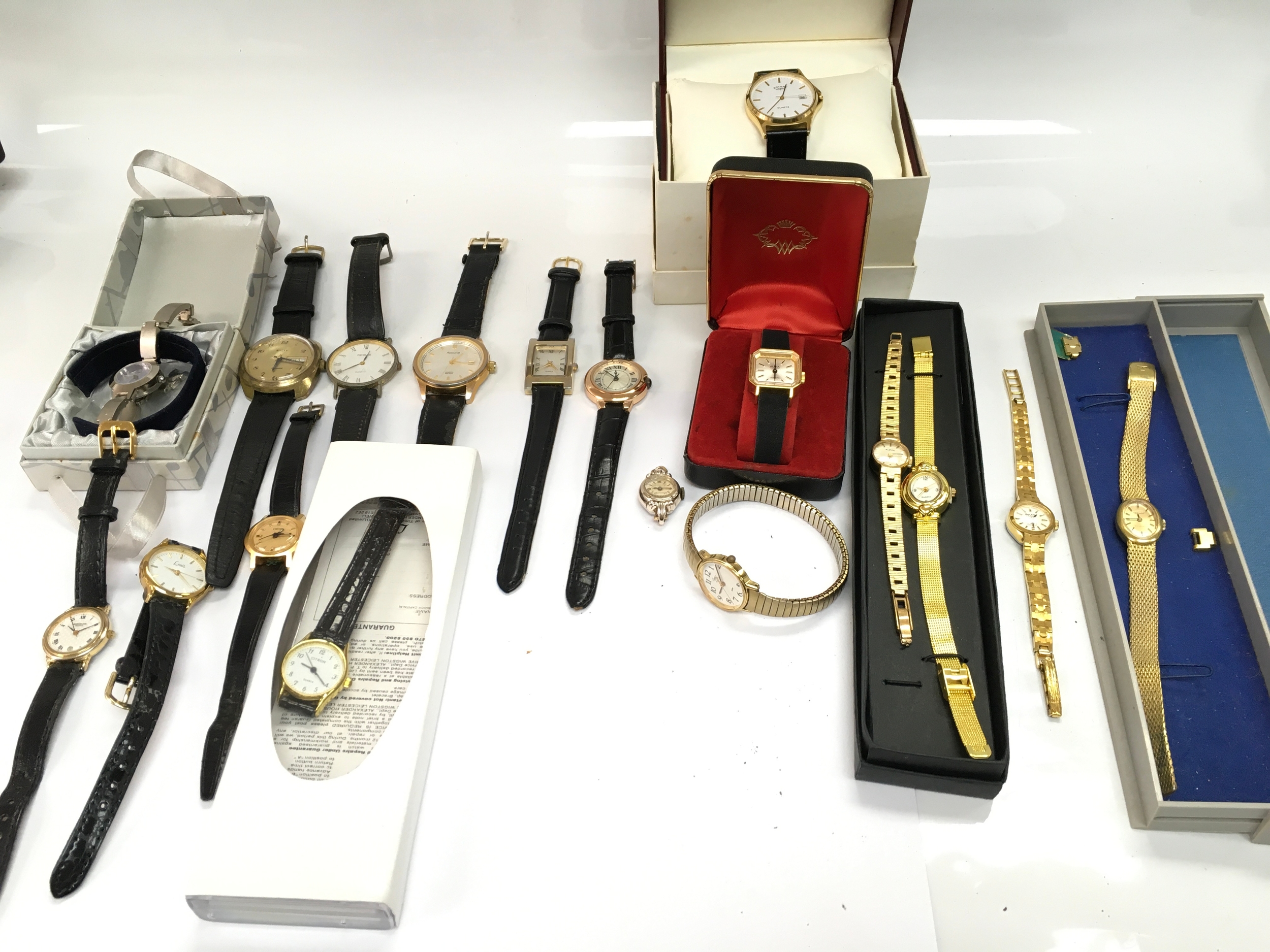 Collection of assorted watches including Rotary, Oris etc