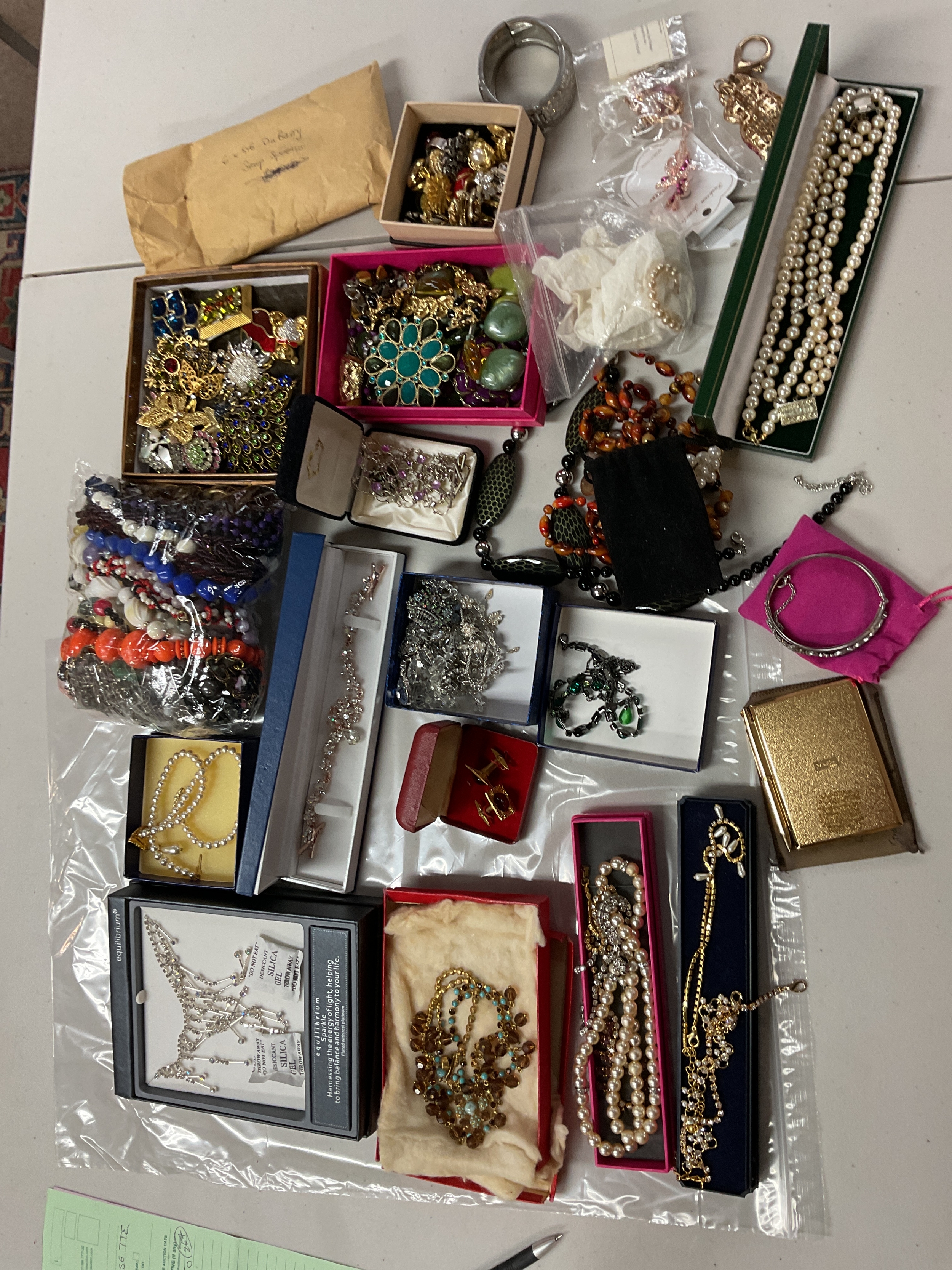Qty boxed vintage dress jewellery clip on earrings etc.