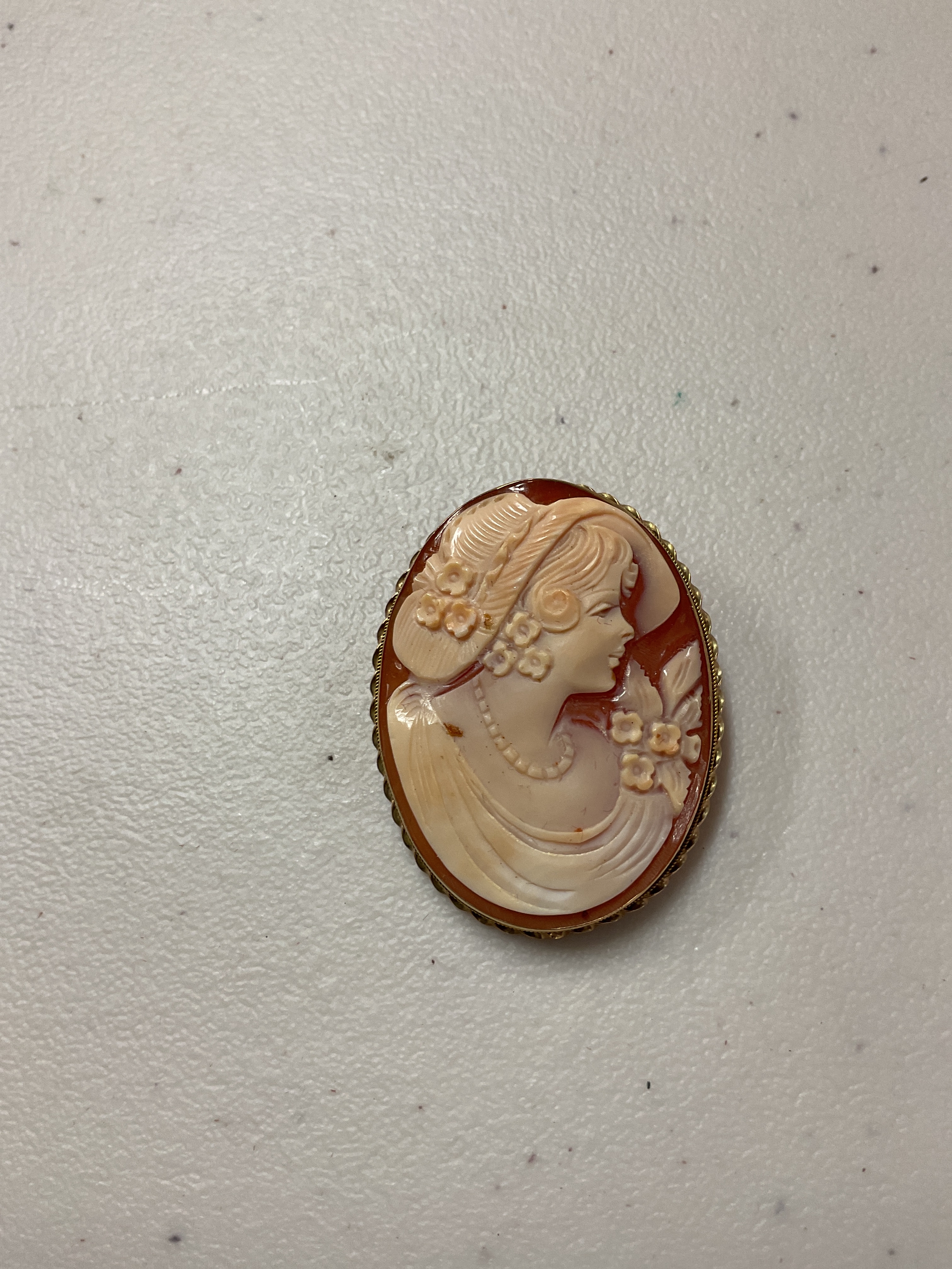 9 ct cameo brooch/pendant.