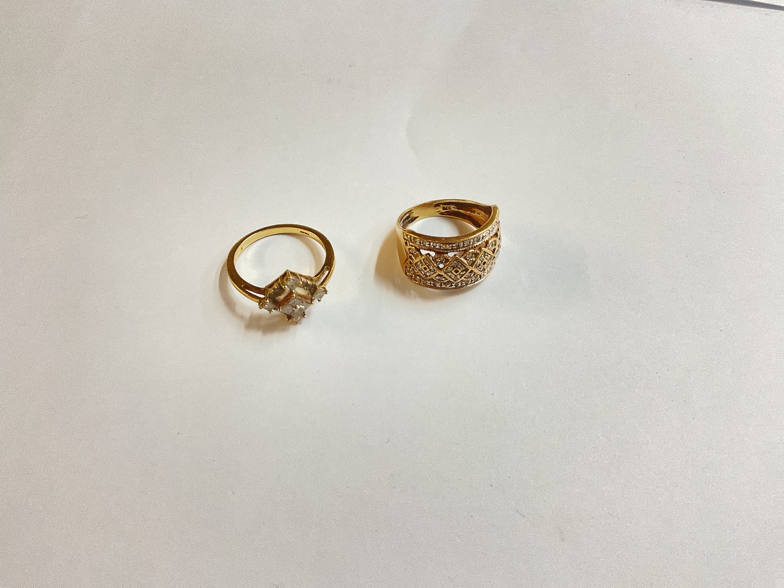 2 9ct dress rings 5.1g