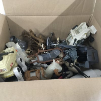 A collection of Vintage Star Wars figures ..vehicles and some accessories 
