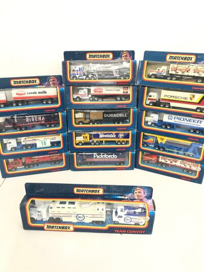 14 Boxed Matchbox Convoy And Team Convoy Lorrys. No Reserve.