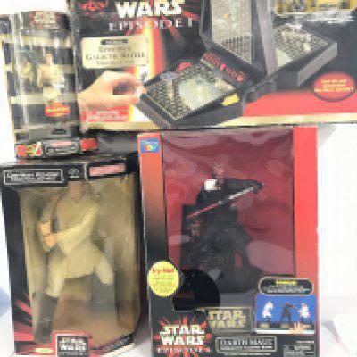 A Collection Of Star Wars Toys Including Episode 1 Battle Game. No Reserve. Boxes in Various States.