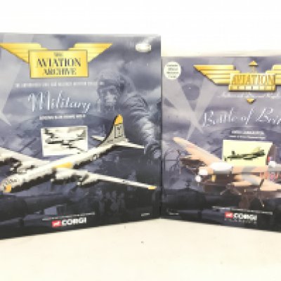 2 Boxed Corgi Aviation Archive Diecast Aircraft. A Boeing B-29 Hang Wild #AA31802 And A Avro Lancaster #47301 1/144 Scale.