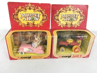 2 Display boxed Muppet Show diecast model cars with characters by Corgi..including 2032 Miss Piggy and 2033 Animal   No reserve