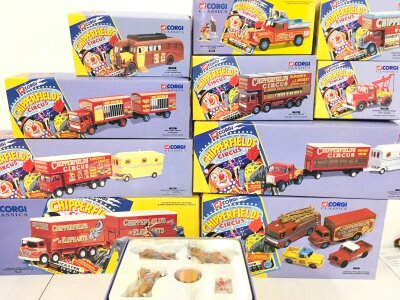 A Collection Of Boxed Corgi Classics, Chipperfields Circus. Including Collector Book.