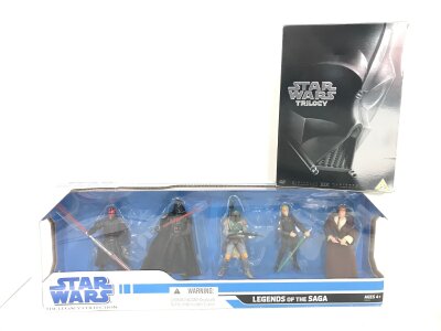 A Boxed Star Wars Legends Of The Saga Set And Star Wars DVD Box Set.