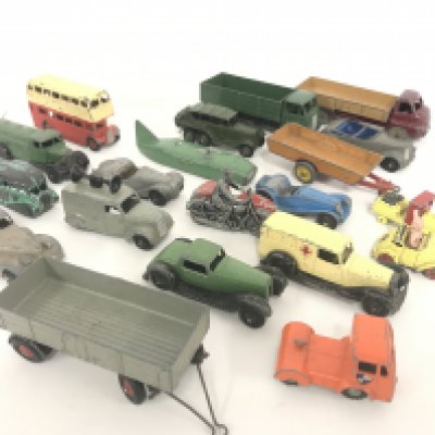 A Small Collection Of Pr-War Dinky Cars Etc.