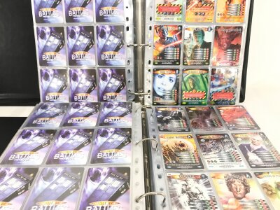 2 Biners Containing Doctor Who Battles In Time Cards. Also 4 binders Containing Doctor Who Magazines. No Reserve.