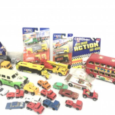 A Collection Of Boxed And Loose Diecast Including A Tin Plate Bus. No Reserve.