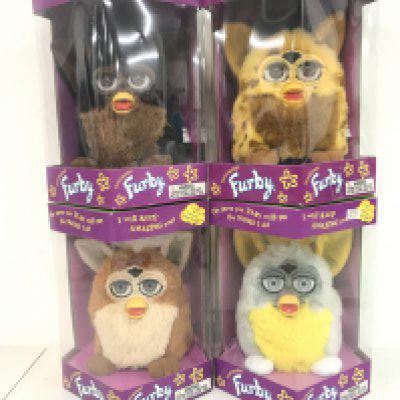 4 Boxed And Sealed Tiger/Hasbro Furbys. Including Cheetah.Banana Peel. Coffee. And Gorilla.