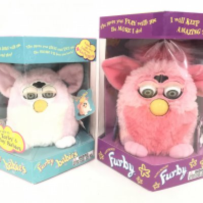 A Boxed Tiger/Hasbro Furby Babie And A Boxed Furby. Both Have Been Opened.