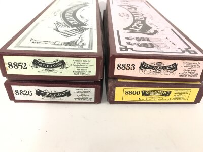 4 X Boxed Britains Sets including #s 8852. 8833. 8826 And 8800. No Reserve.