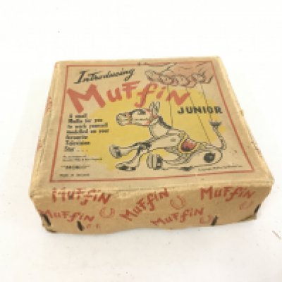 A boxed vintage Muffin the Mule puppet  Mokpo. No reserve 
