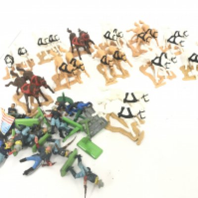 A Collection Of Timpo Horses. Britains and Other Soldiers. No Reserve.