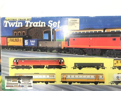 A Boxed Hornby 00 Gauge Twin Train Set #R.545.