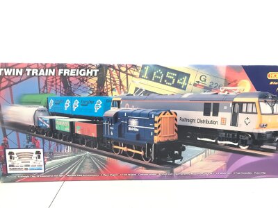 A Boxed Hornby 00 Gauge Twin Freight Set #R1002.