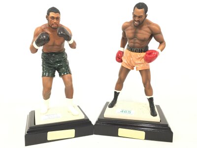 2 Endurance Art Of Sport Boxing Figures. Smokin Joe Frazier And Evander Holyfield. (2).