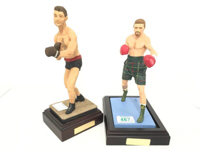 2 Endurance Art Of Sport Boxing Figures. Steve Collins And James J Corbett.