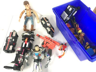 Woody Teddy thunderbirds and other vintage items.