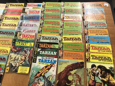 A large collection of Tarzan comics including the early edition.