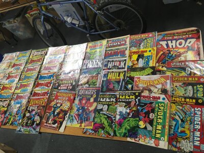 A Collection of assorted comic includes spider man etc