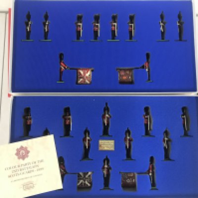 2 Boxed Britains Sets. 1St Battalion Scots Guards Colour Party And Escort #40206 And Scots Guards Colour Party In State Dress 1899 #00215.