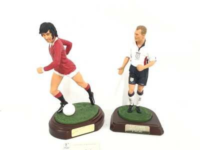 2 X Endurance The Art Of Sport George Best And Alan Shearer Figures.