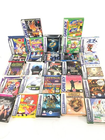 A Collection Of Various Boxed Nintendo Game Boy Games