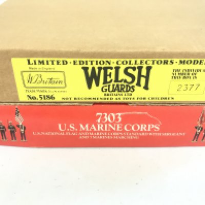 A Boxed Britains U.S. Marine Core Set #7303 And A Welsh Guards Set #5186. (2).
