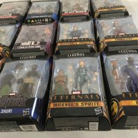 A collection of 15 boxed Marvel Legends figures.