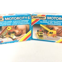 A Boxed Matchbox Motorcity 6. A Conveyor Loader And Motorcity 5 A Crane. No Reserve.