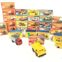 A Collection Of Various Matchbox Vehicles Including Trains. Superfast Etc. Boxes In Various States. No Reserve.