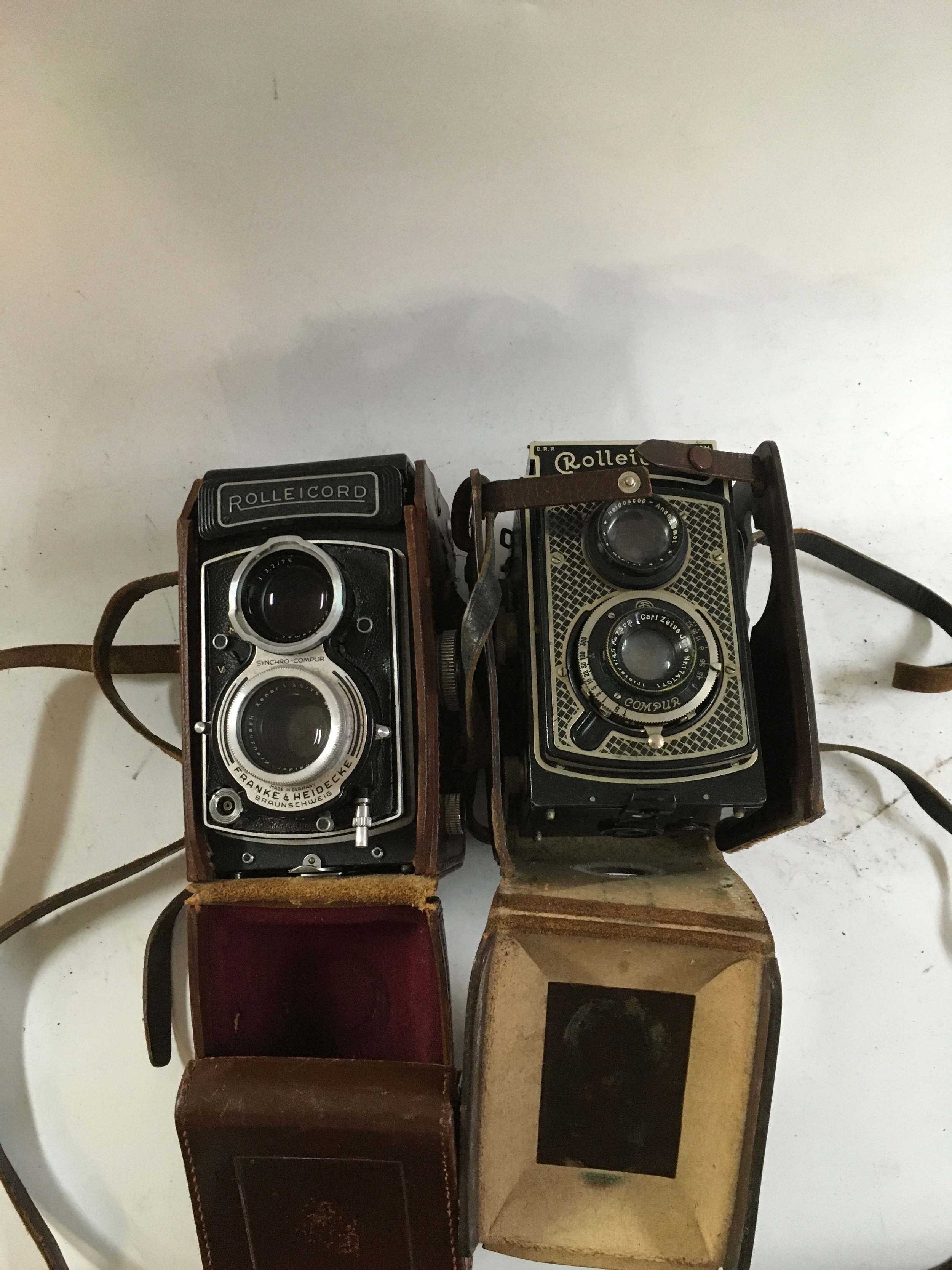 A pair of Rolleicord cameras 