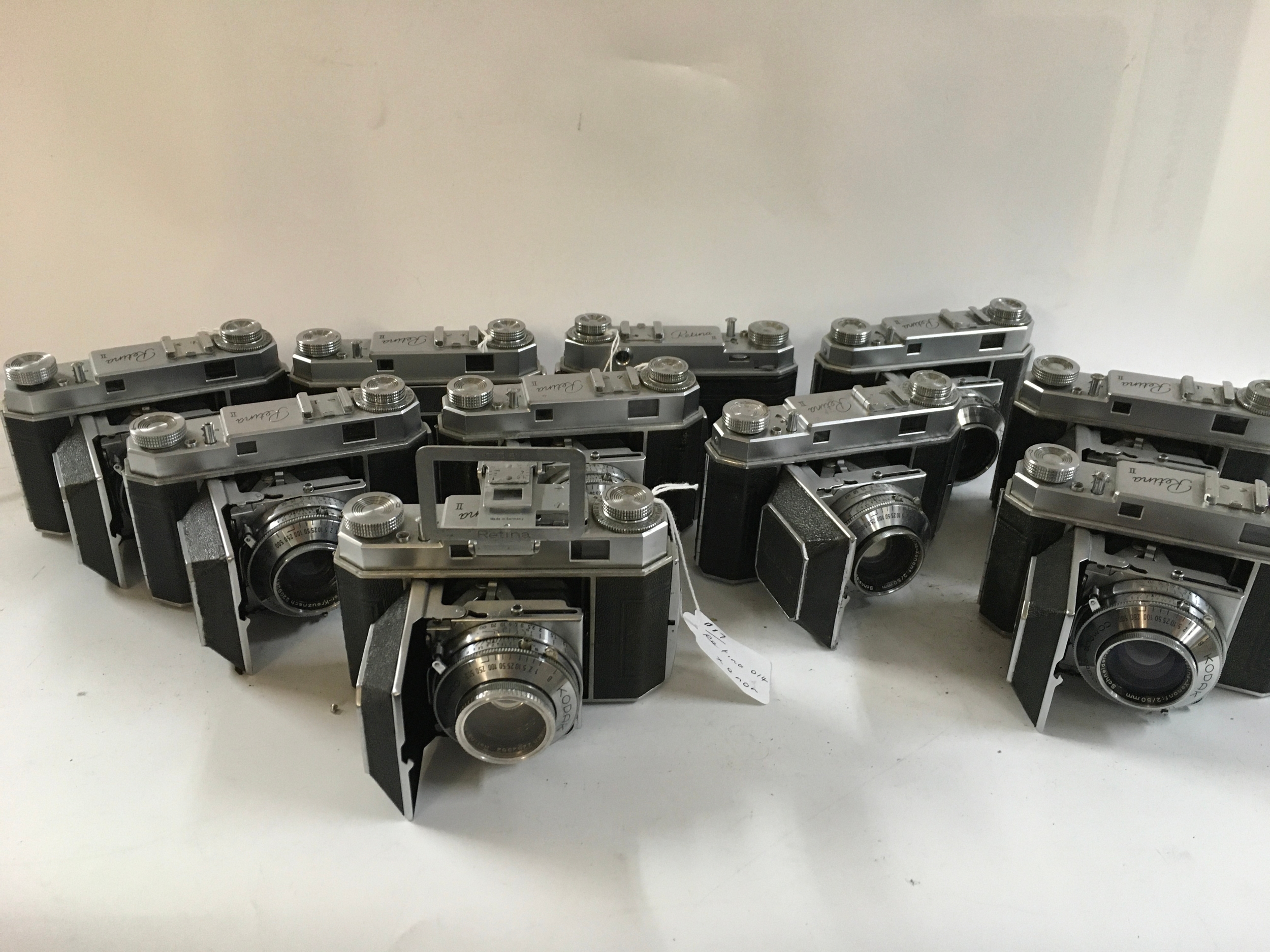 A collection of 10 Retina II cameras