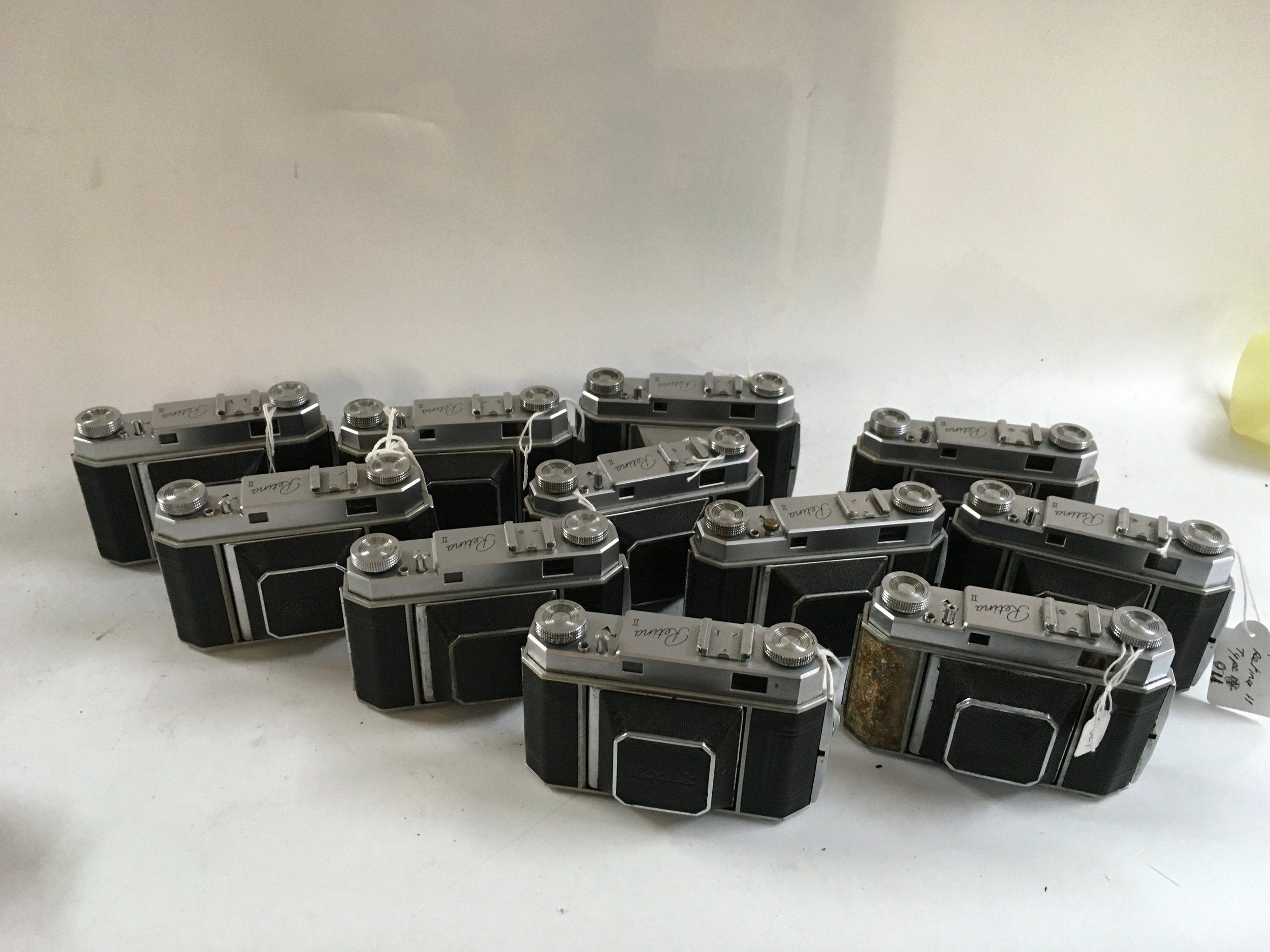 A collection of 11 Kodak Retina II cameras and 2 Kodak Retina Ia cameras 
