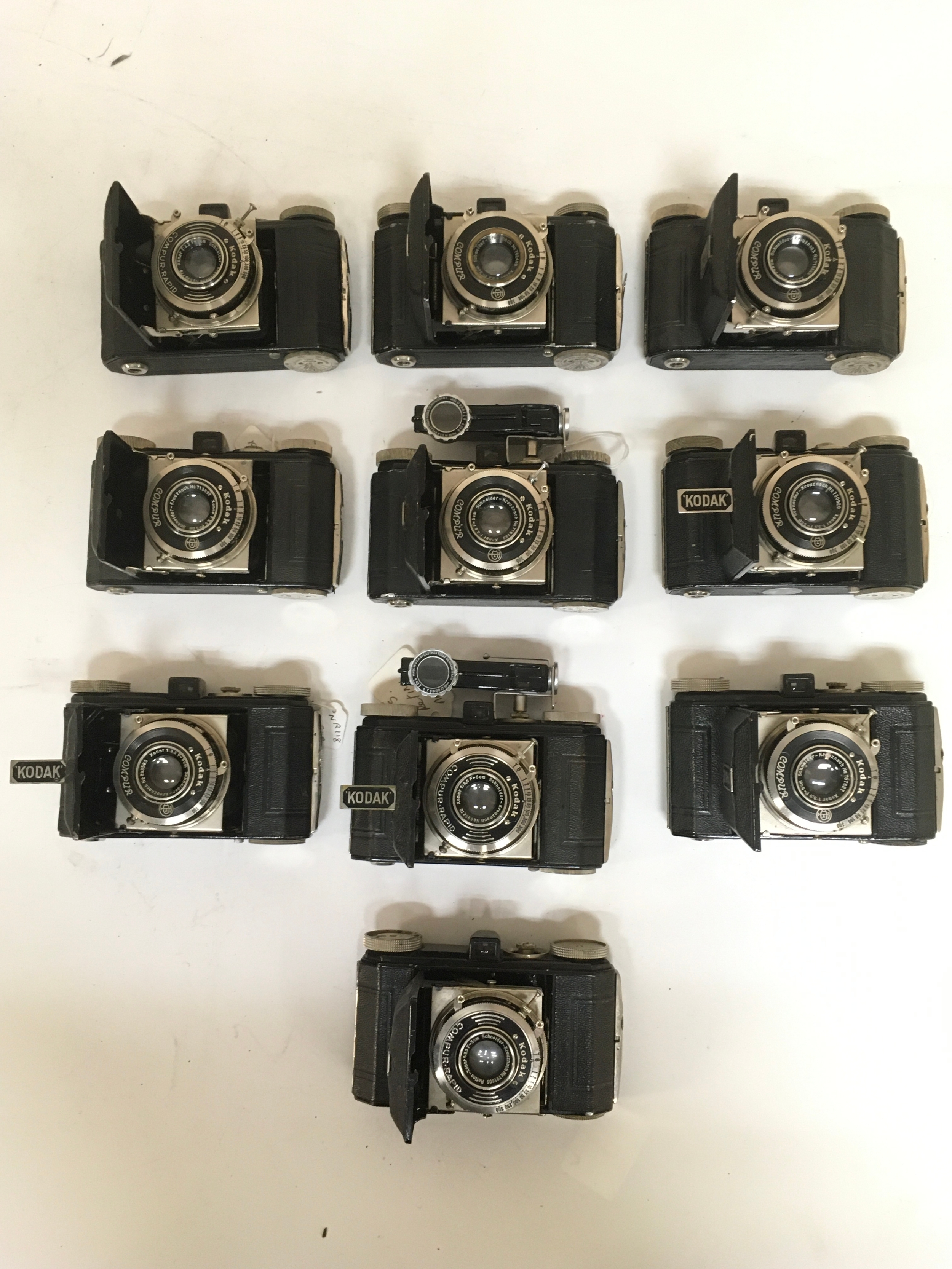X10 Kodak Compur/ Compur Rapid Cameras. 2 having additional range finders.