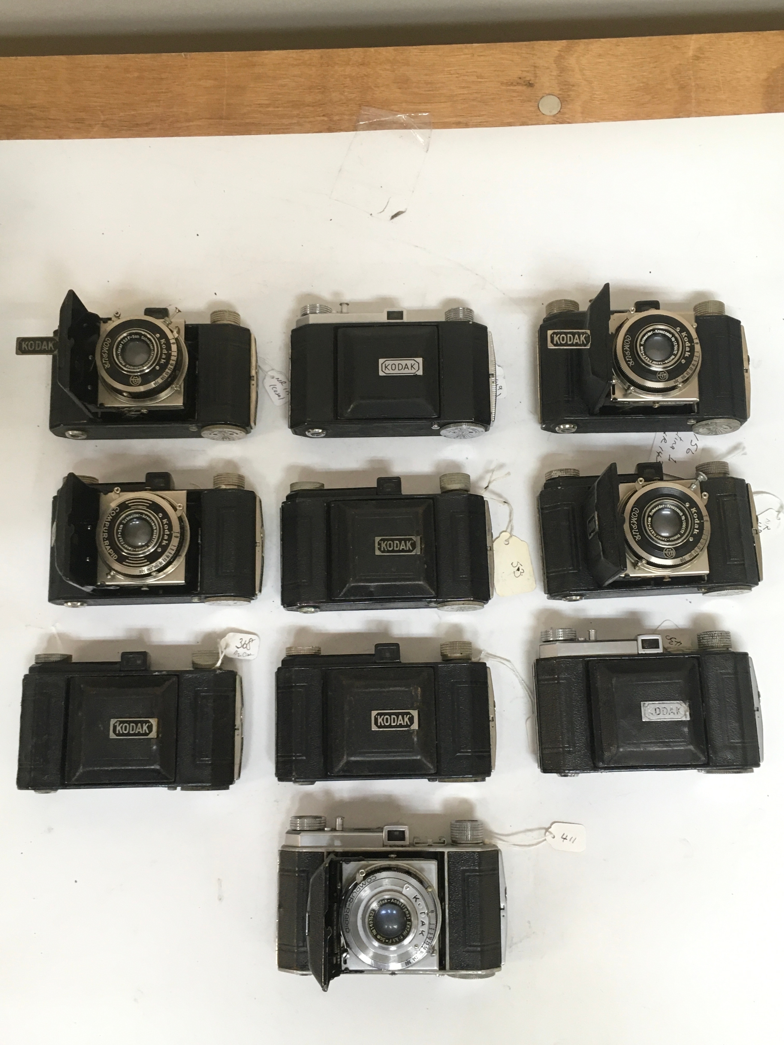 10 Kodak Compur / Compur-Rapid Cameras.