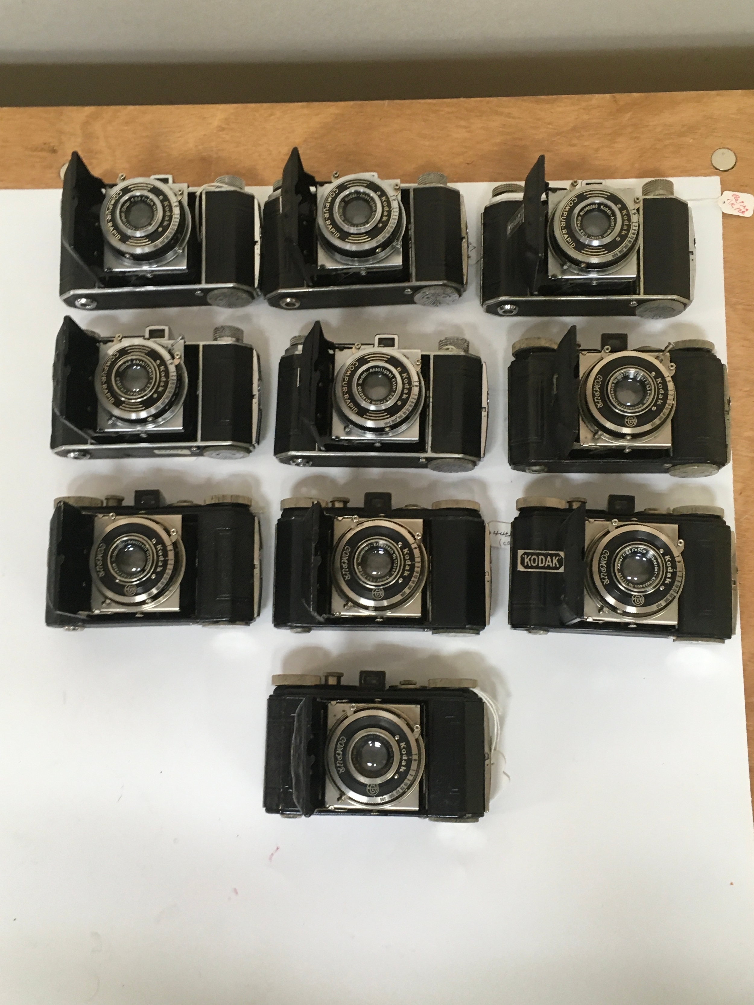 10 Kodak Cameras. Half  Compur and the other half Compur Rapid.