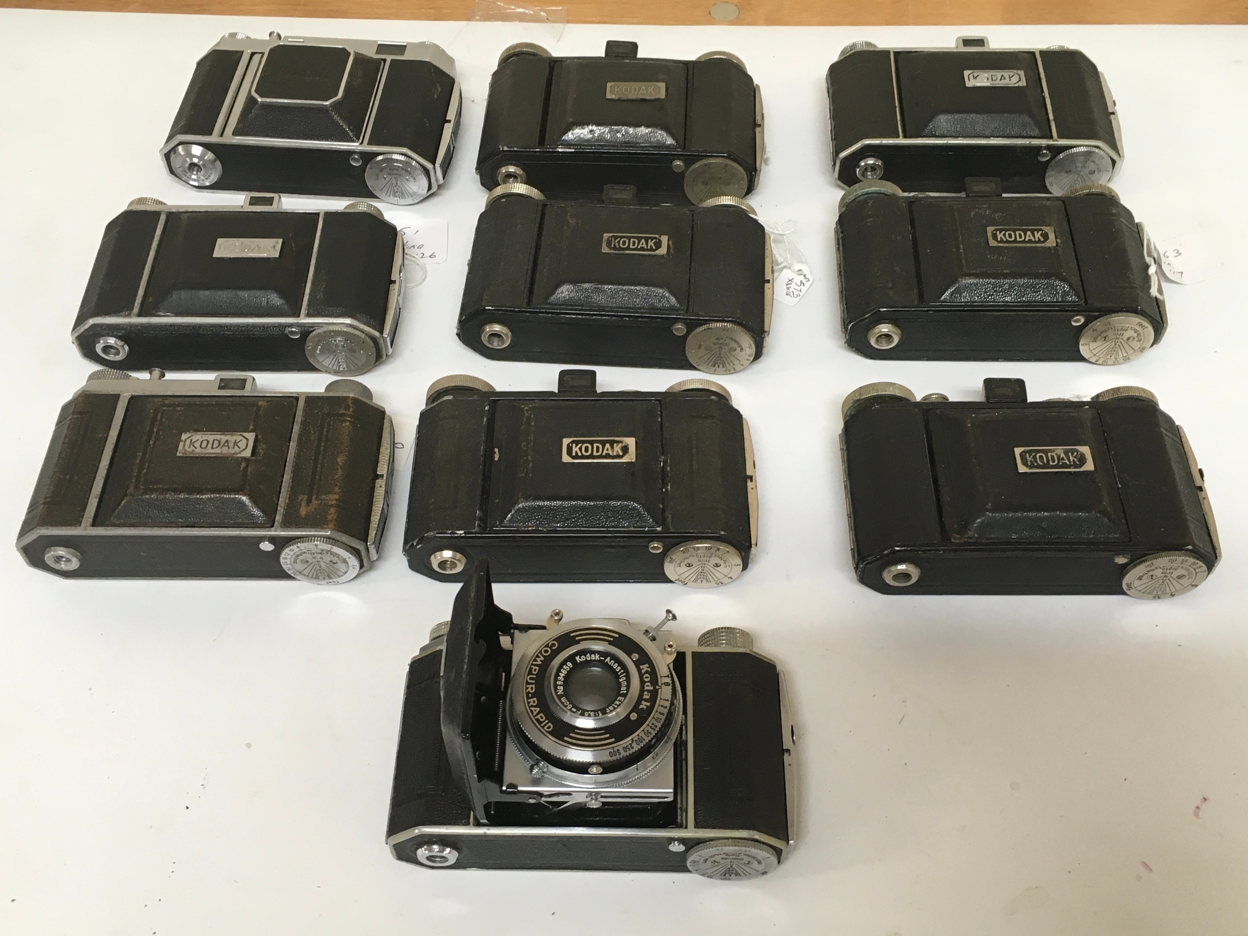 10 Kodak Compur/ Compur-Rapid Cameras.