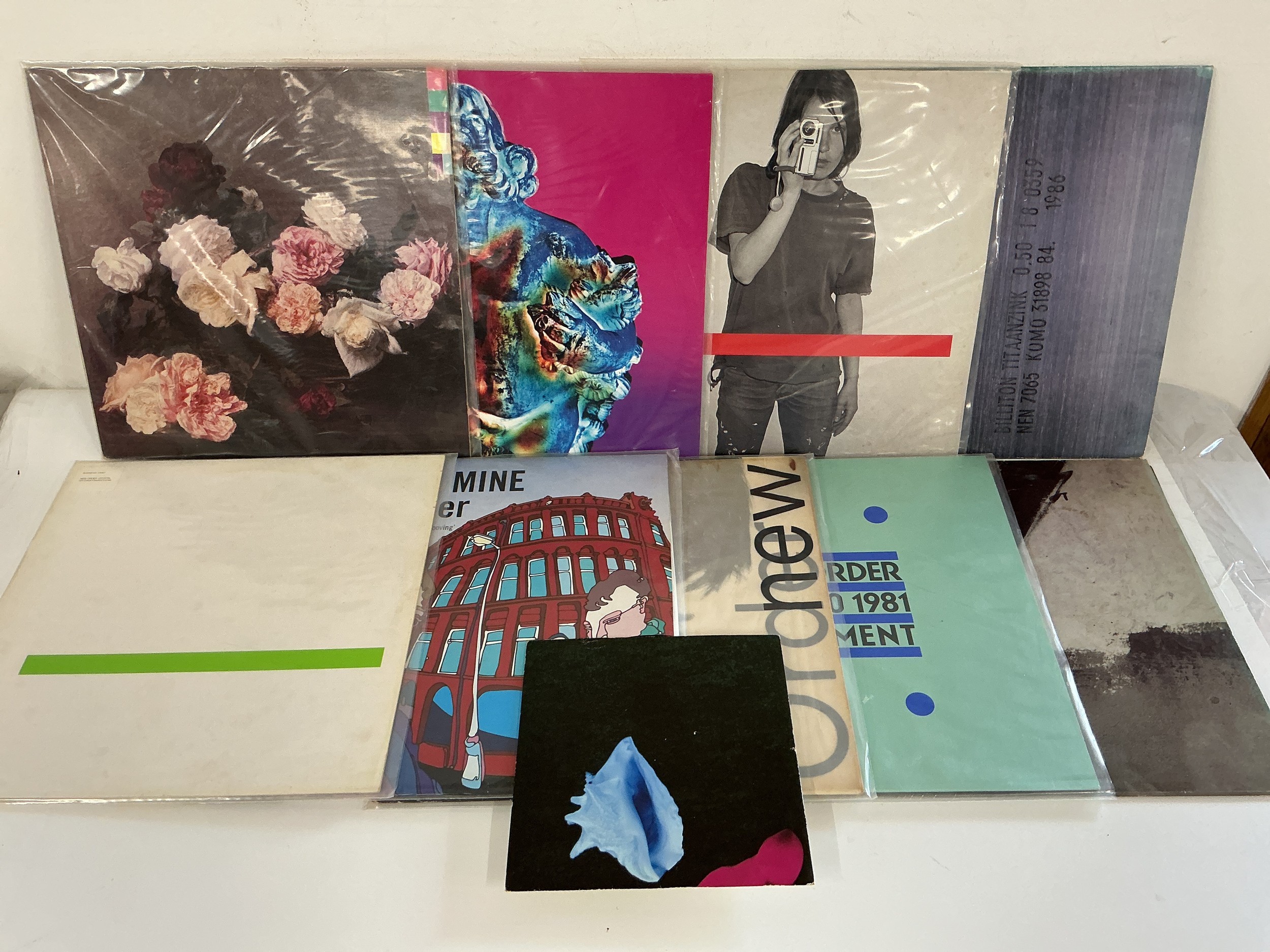 Ten New Order LPs, 12" and 7" singles including Power, Corruption & Lies, Technique, Low Life and others.