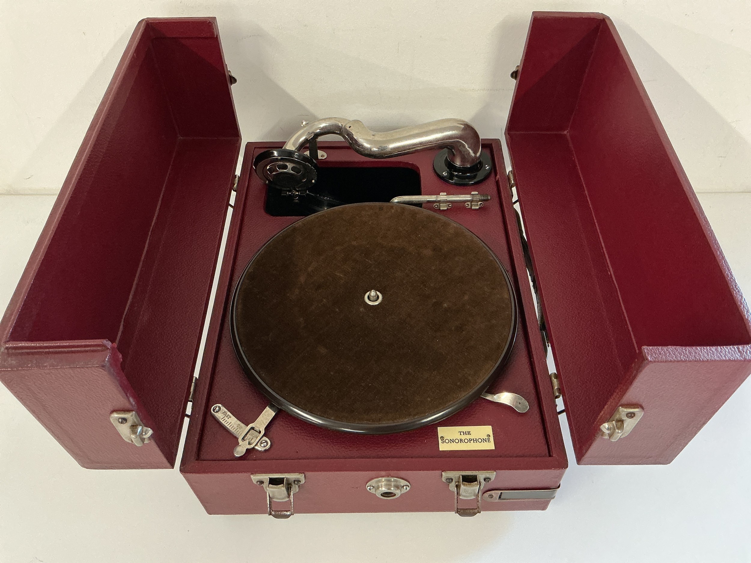 A Sonorophone gramophone.